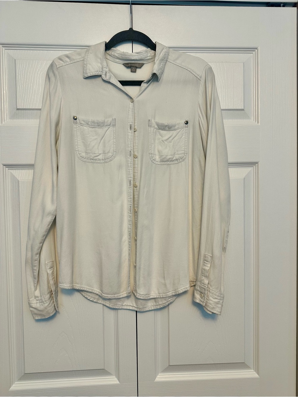 Rubbish Light Cream Button-Up Top